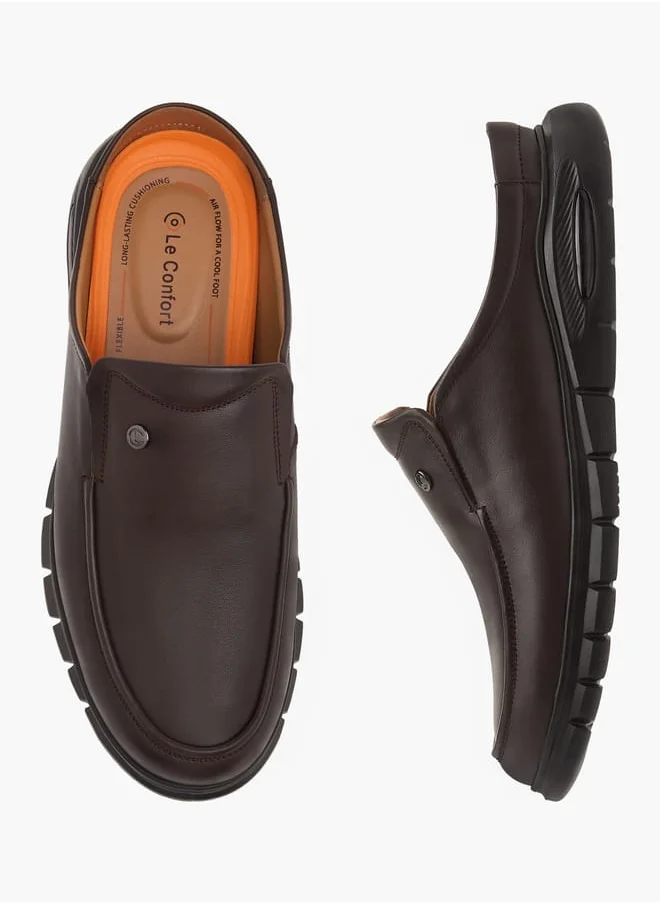 لو كونفورت Mens Solid Slip-On Loafers