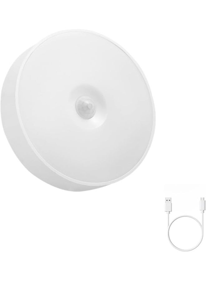 1 Pcs LED Motion Sensor Night Light, USB Rechargeable Wireless Cabinet Lamp, 2 Color Modes - Image 1