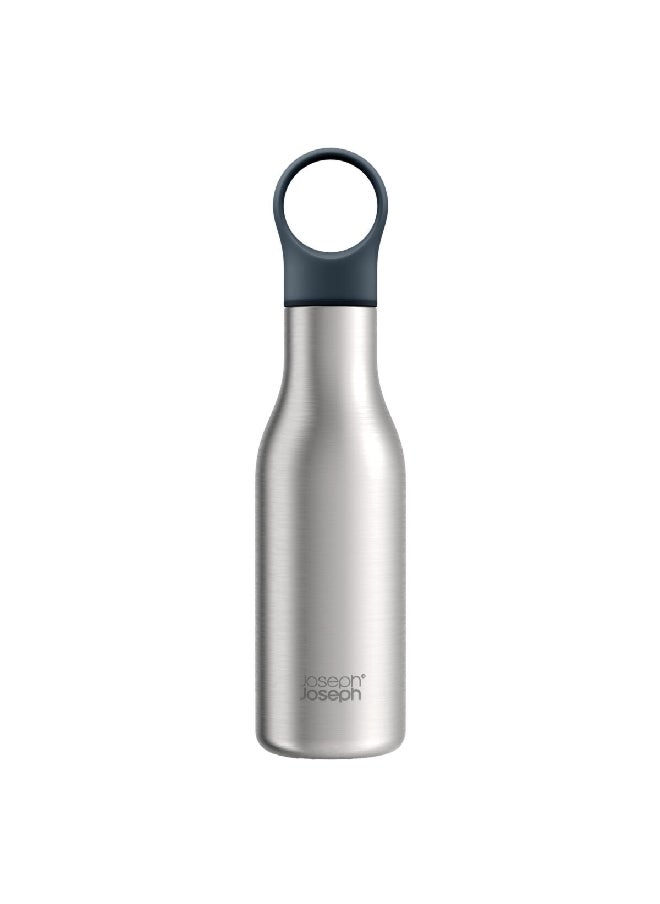 Joseph Joseph - Loop Vacuum Insulated Stainless Steel Elegant Water Bottle Silver 500 ml 81121 - Image 1