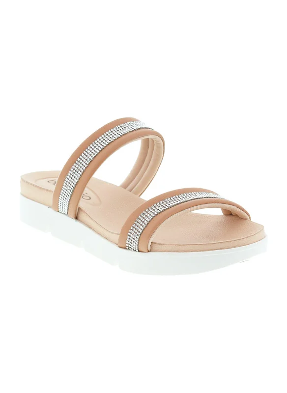 Beira Rio Beira Rio Ladies Flat Sandals Nude | Made In Brazil