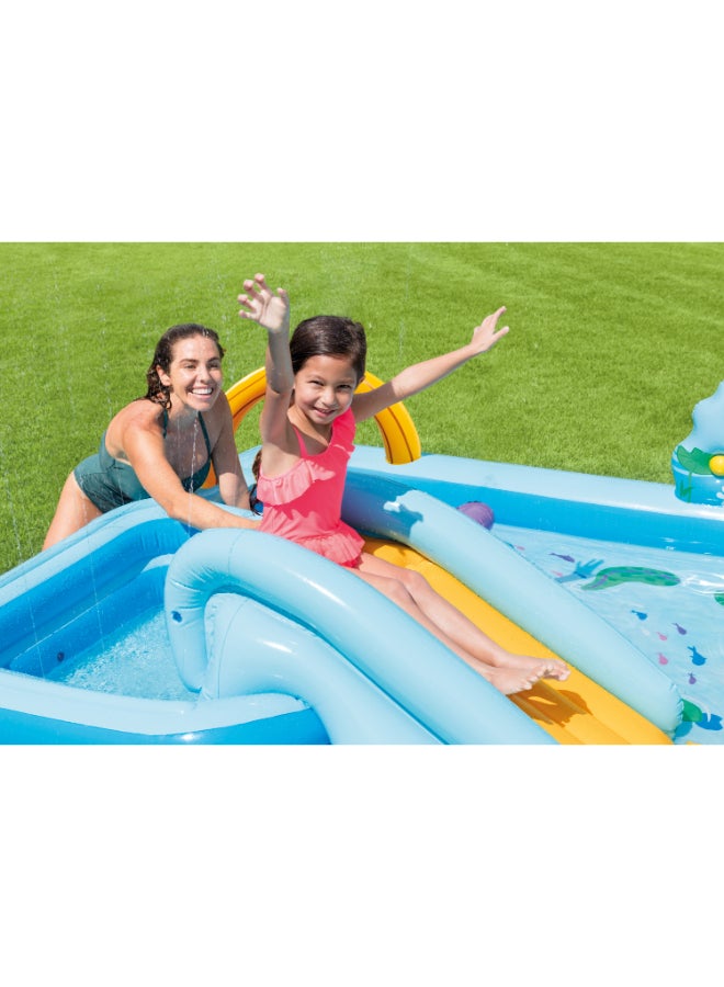 INTEX Jungle Adventure Inflatable Play Center with Slide & Water Sprayer – 244cm x 198cm x 71cm – Ages 2+ 244x198x71cm - Image 5