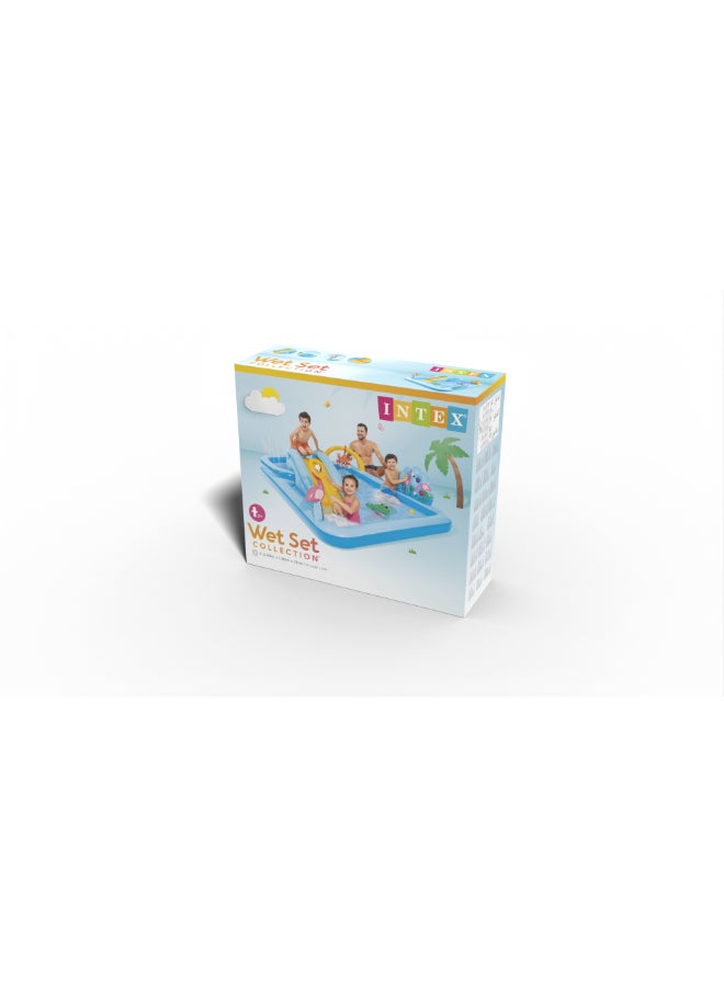 INTEX Jungle Adventure Inflatable Play Center with Slide & Water Sprayer – 244cm x 198cm x 71cm – Ages 2+ 244x198x71cm - Image 3