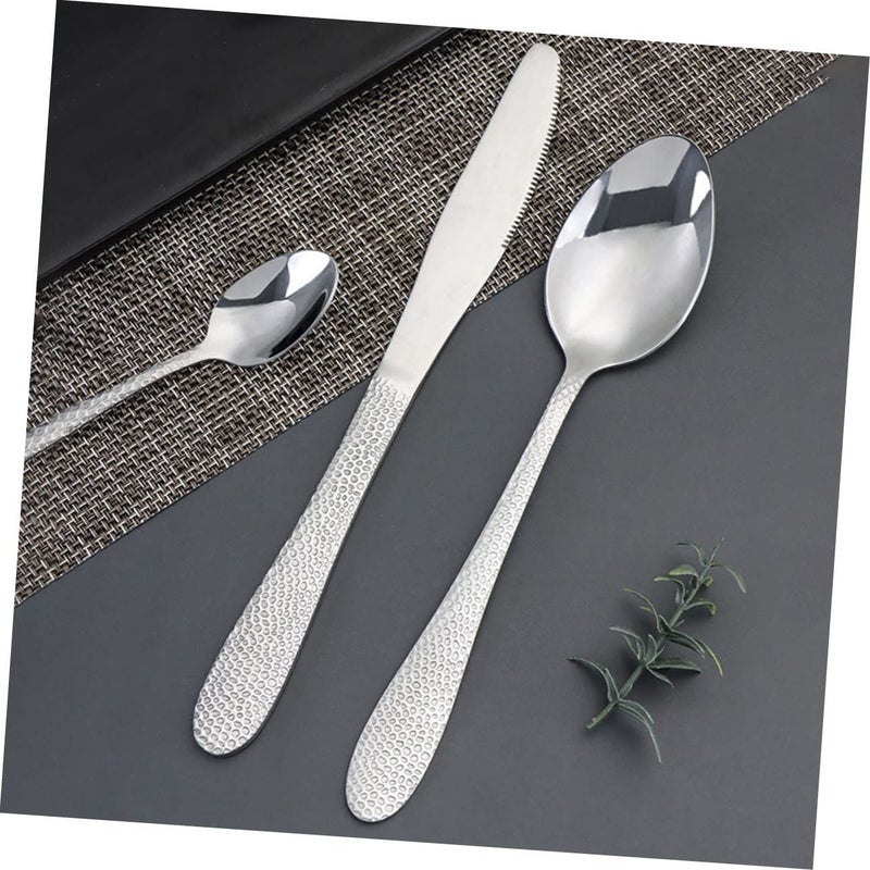 Stainless Steel Snake Pattern Spoon Fork Tableware Set Kitchen Accessory Kit - Image 4