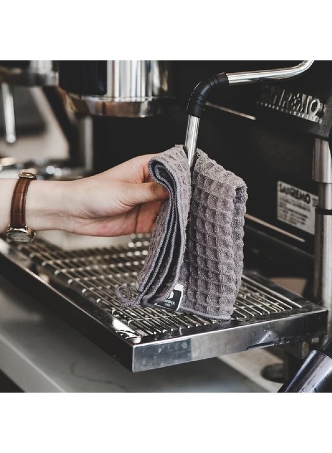 3pcs Gray Lint Free Barista Towels For Coffee Machines And Tea Shops Cleaning Cloth - Image 5