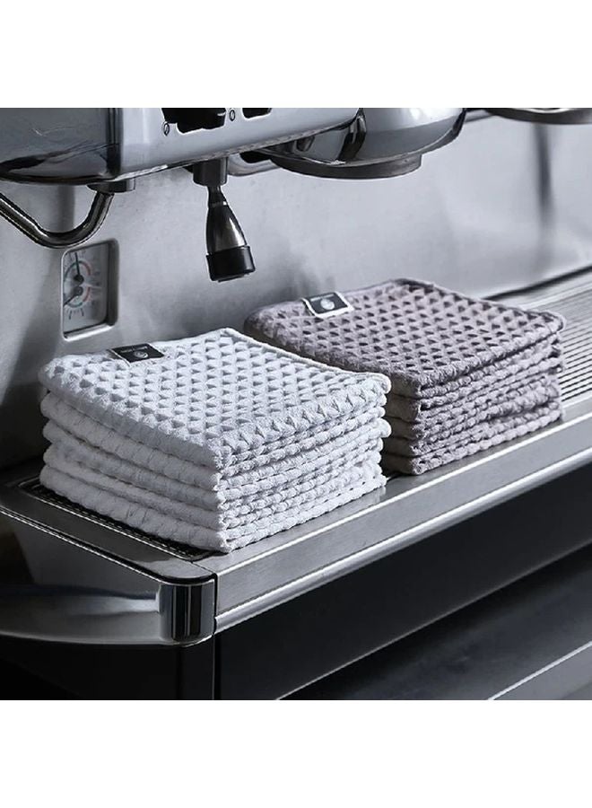 3pcs Gray Lint Free Barista Towels For Coffee Machines And Tea Shops Cleaning Cloth - Image 2