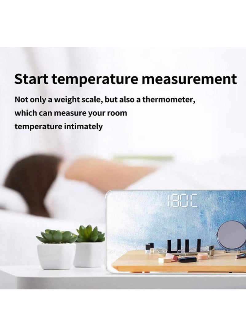 Generic 1PCS Digital Bathroom Scale with High-Precision Sensors, Room Temperature Measurement, Mirror Floor Design, and LCD Display Body Weight Scale for Travel, Home, and Gym Use  - Image 4