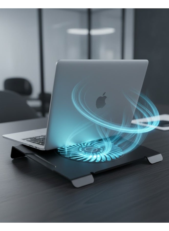 CMC3 Laptop Cooling Pad with Large Fan and Ergonomic Typing Design – Black - Image 4