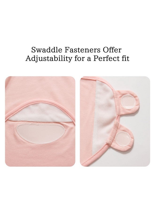 Little Tots Swaddle Blanket for Baby Girl Boy Easy Change Infant Wrap 3 Pack Adjustable Sleep Sack for Newborn Babies 0-3 Month (Star and Rabbit) - Image 2