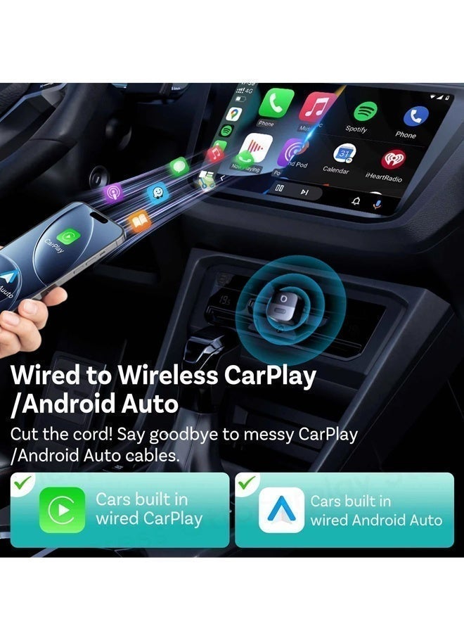 أوتوكاست محول لاسلكي لـ CarPlay و Android Auto 2026 - التوصيل والتشغيل، إعادة اتصال تلقائي سريع - Image 4