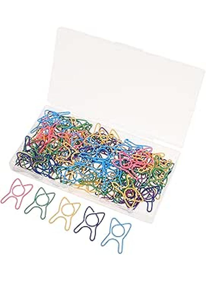 100 Assorted Color Tooth Shaped Paper Clips Small Size Plastic Novelty Clips For Office School Scrapbooking And Planner Organization - Image 1