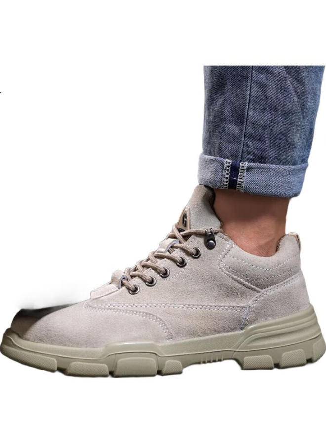 JUNBU أحذية أمان للرجال ذات رأس فولاذي مقاومة للصدمات والثقب ومناسبة للحام وخفيفة الوزن ومقاومة للاستخدام في مواقع العمل 9173 مقاس 44 - Image 3