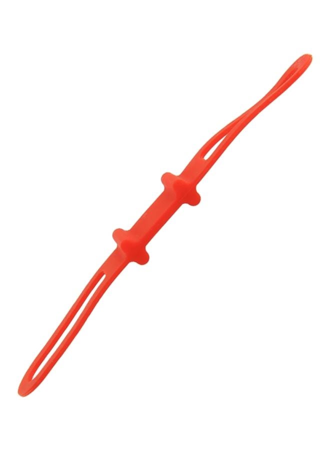 Loquat Silicone Strap Band Light Holder For Bicycle Red 14.1x2.1centimeter - Image 1