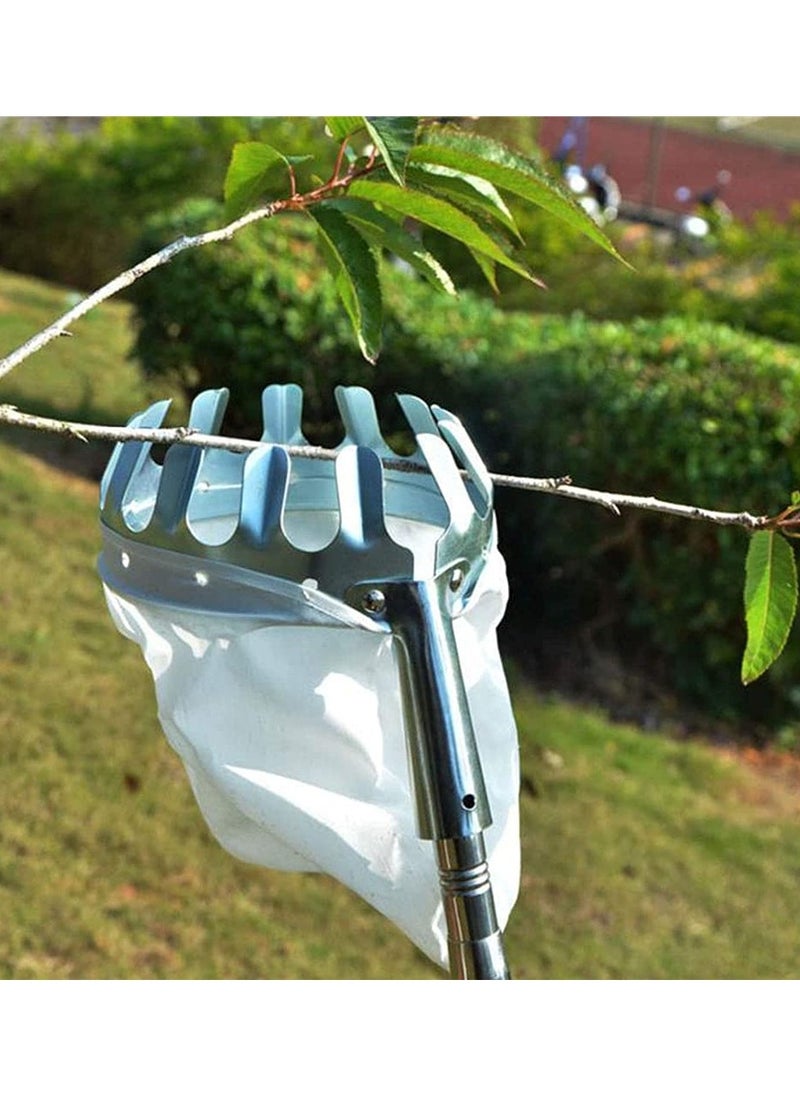 SYOSI Metal Fruit Picker, SYOSI Agricultural 16 CM Fruit Picker Bag Garden Fruit Picker Head Harvest Basket, Easy to Use Fruit Picking High Altitude Fruit Picker Catcher for Getting Oranges Peach Pear  - Image 4