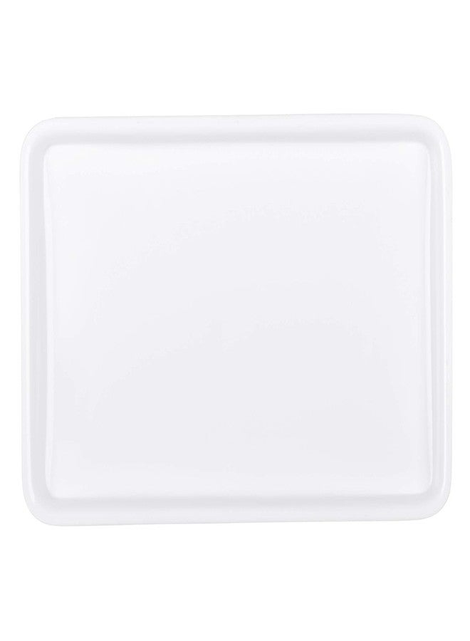 PAUL SONS Hospitality Modern White Acrylic Rectangular Serving Tray (12"x10", 1, Count) - Image 1
