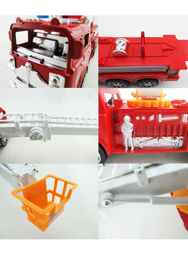 Fireman Toy Rescue Truck Friction Powered Simulation Vehicle With Light And Sound - Image 4