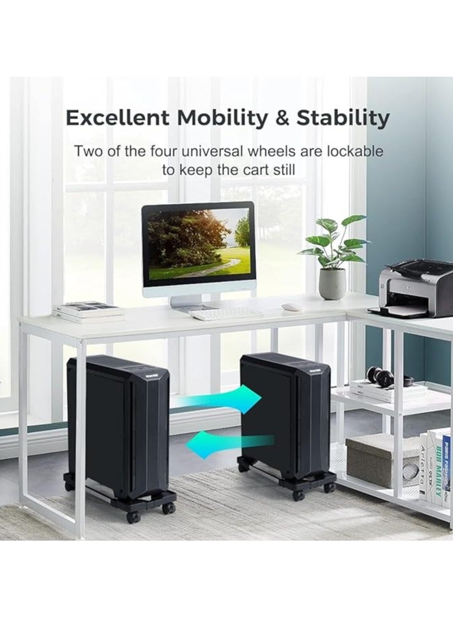 erorex Computer Tower Stand - Adjustable PC Stand for Most Desktop Towers -Elevate and Organize Your Computer Tower with Desktop Stand -Mobile CPU Stand PC Riser for Gamers & Students - Image 4