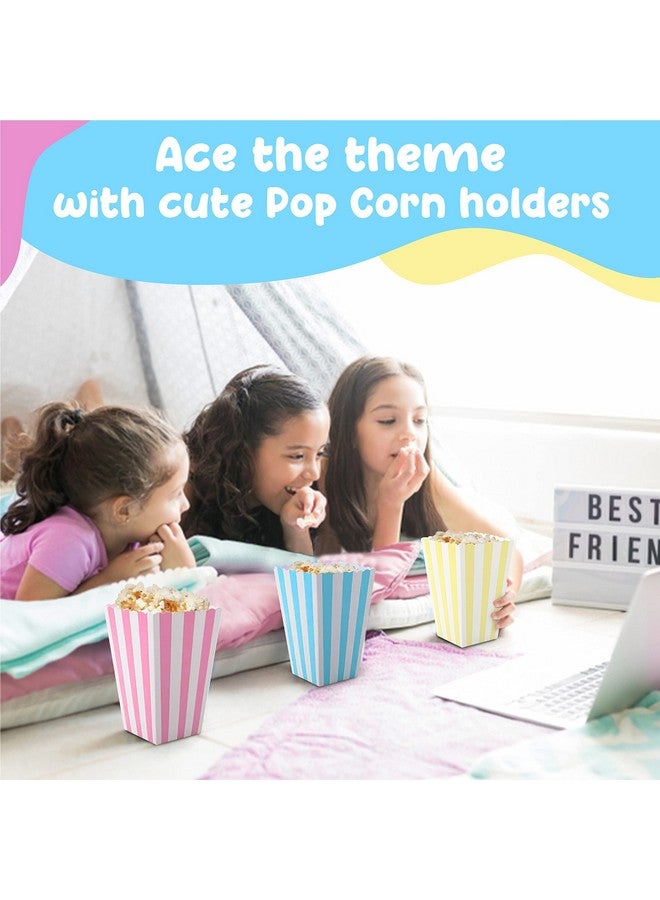 كلوي إليزابيث علب هدايا صغيرة من الفشار والحلوى من كلوي إليزابيث لأعياد الميلاد وحفلات الزفاف وحفلات استقبال المولود - تصميم مخطط متنوع - ٣٦ علبة (مزيج ألوان قوس قزح الباستيل) - Image 4