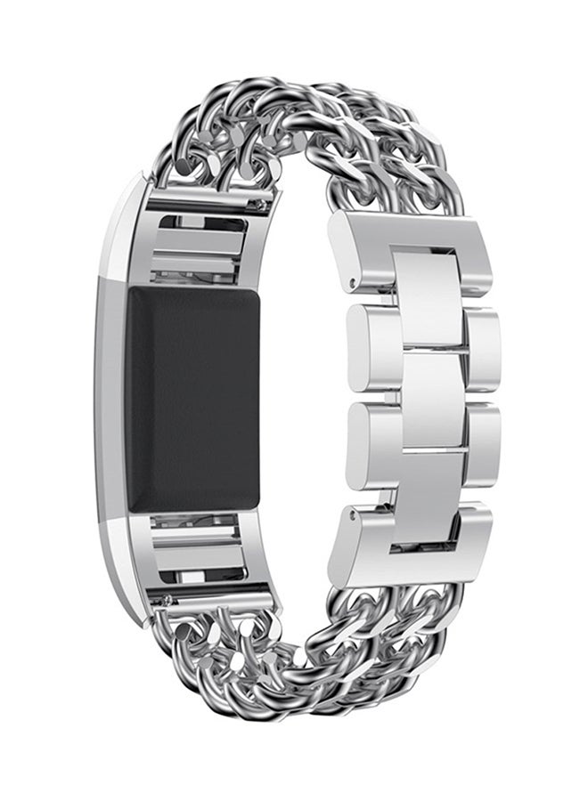 آيسانك سوار قابل للاستبدال لساعة الشحن فيتبيت 2 فضي - Image 2