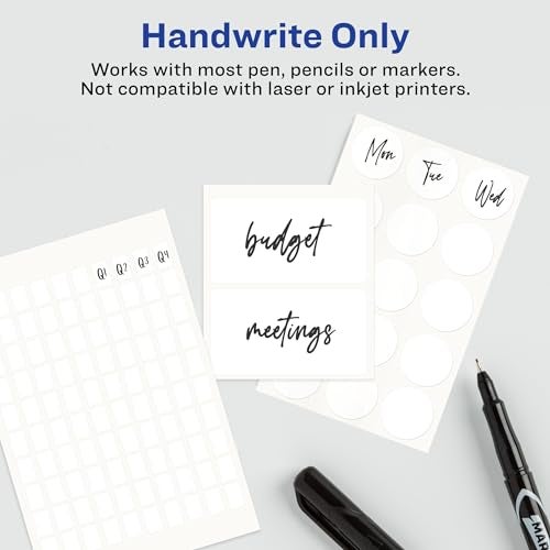 Avery Multi-Use Removable Labels, 1" x 3", White, Non-Printable, 72 Blank Labels Total (6728) - Image 3