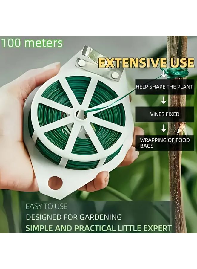 1968.5 مجموعة ربط حديقة بوصة شريط نباتي بلاستيكي أداة تثبيت كرمة التسلق الخارجية - Image 2