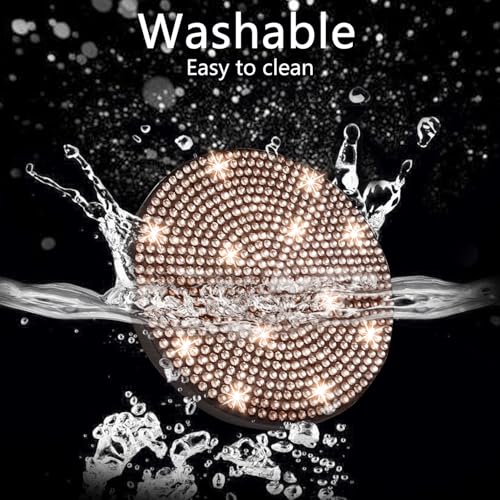 NBTEPEM حامل أكواب السيارة المتلألئ NBTEPEM 2 قطعة، 2.75 بوصة مضاد للانزلاق ومقاوم للصدمات، أكواب عالمية للسيارة مع إدخال كريستال متلألئ، ملحقات داخلية للسيارة للنساء (2 قطعة، شامبانيا) - Image 3