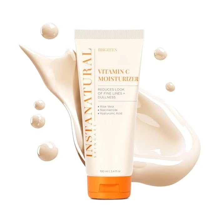 InstaNatural Vitamin C Moisturizer Face Cream, Brightens and Reduces the Look of Fine Lines and Wrinkles, Moisturizing Lotion for Dry Skin, with Hyaluronic Acid, 3.4 FL Oz - Image 2