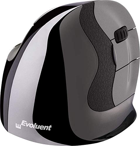 Evoluent Mouse VMDLW - VerticalMouse D, Right Hand Ergonomic Design, Evoluent Vertical Mouse D Large with Wireless Connection for Laptop and PC, Plus Jestik Microfiber Cloth - Image 4