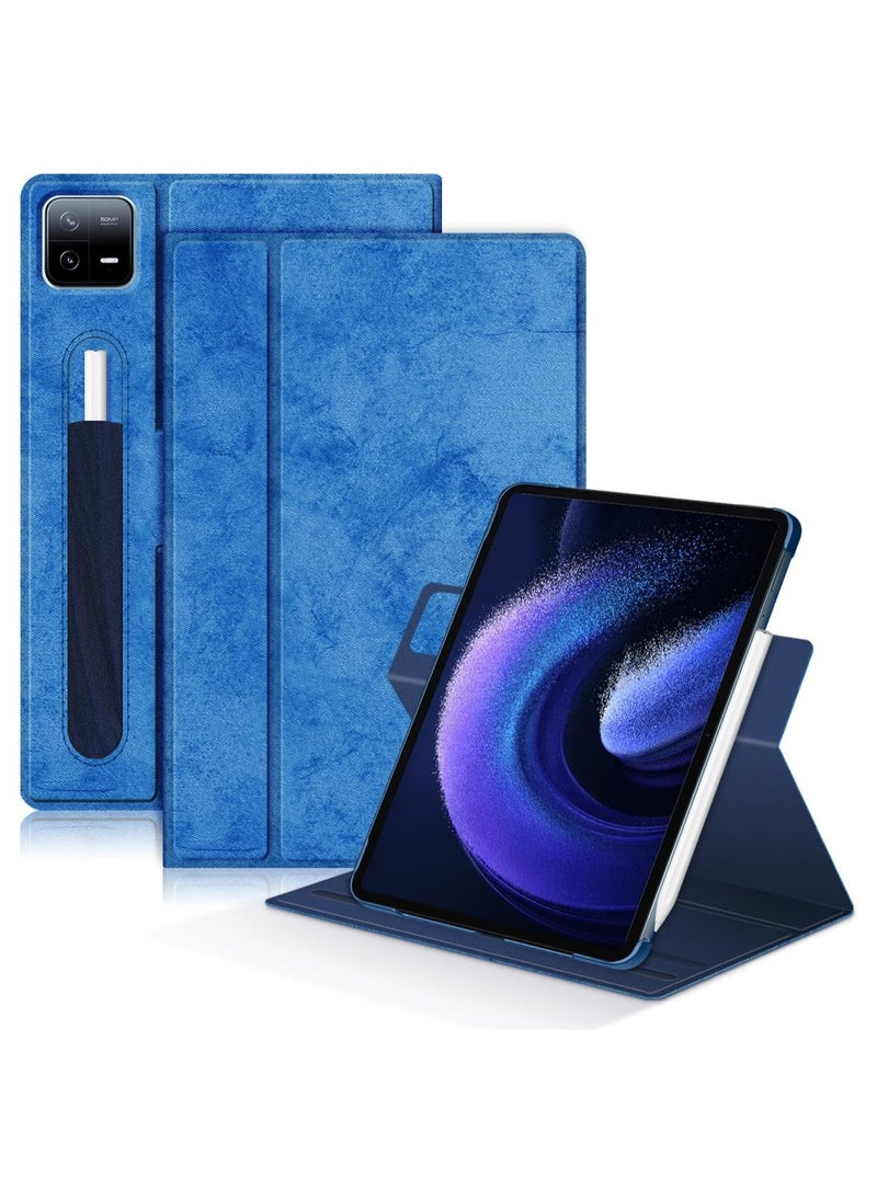 Generic - Case Compatible with Xiaomi Pad 6 Tablet 11.0 inch Released 2023 Multi-Angle Stand Cover for Mi Pad 6 Pro Tablet 360° Adjustable Swivel - Image 1