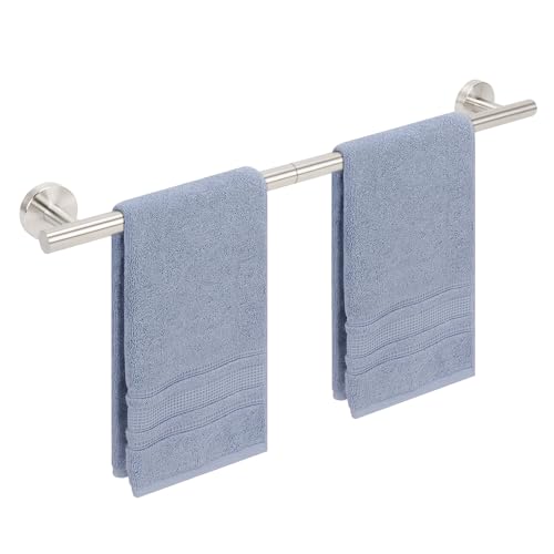 Livabber Bath Towel Bar, 304 Stainless Steel Towel Rack, Heavy Duty Towel Holder Wall Mounted for Bathroom/Kitchen, Usable Hanging Length-20.9 Inch, Total Length-23.7 Inch (Brushed Nickel) - Image 1