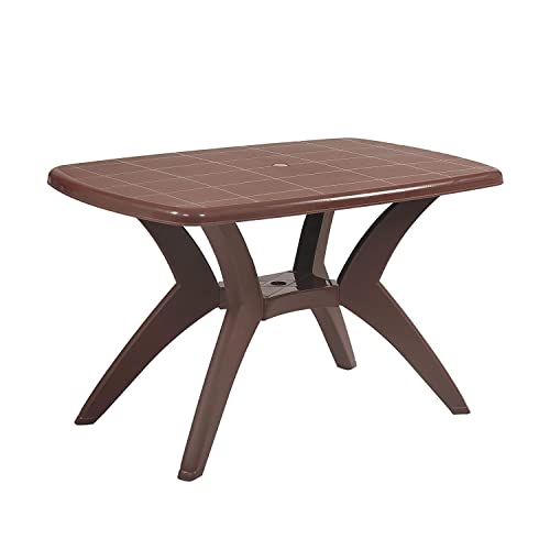 SkyGlamour Supreme Melody Plastic Dining & Coffee Table for Home, Cafe, Restaurants Indoor | Outdoor Use (Globus Brown) - Image 1