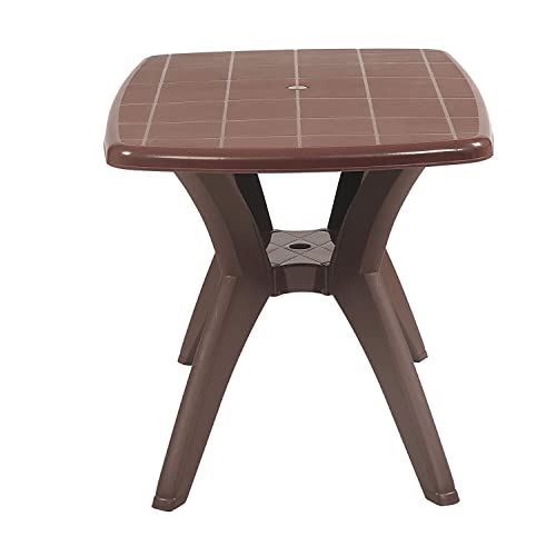 SkyGlamour Supreme Melody Plastic Dining & Coffee Table for Home, Cafe, Restaurants Indoor | Outdoor Use (Globus Brown) - Image 3