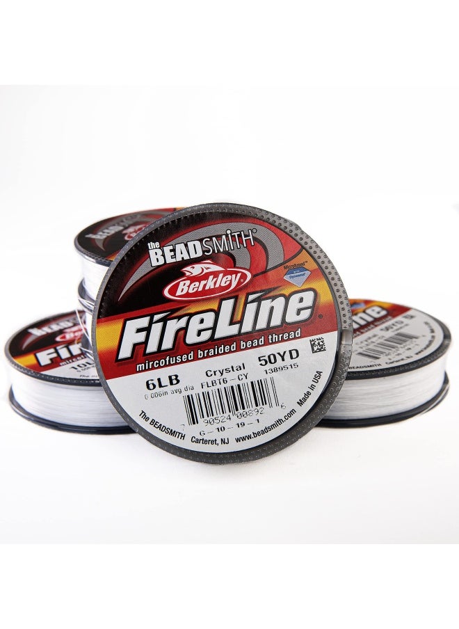 Generic - The Beadsmith Fireline By Berkley   Micro-Fused Braided Thread   6Lb. Test  006  .15Mm Diameter  50 Yard Spool  Crystal Color   Super Strong Stringing Material For Jewelry Making And Bead Weaving - Image 1