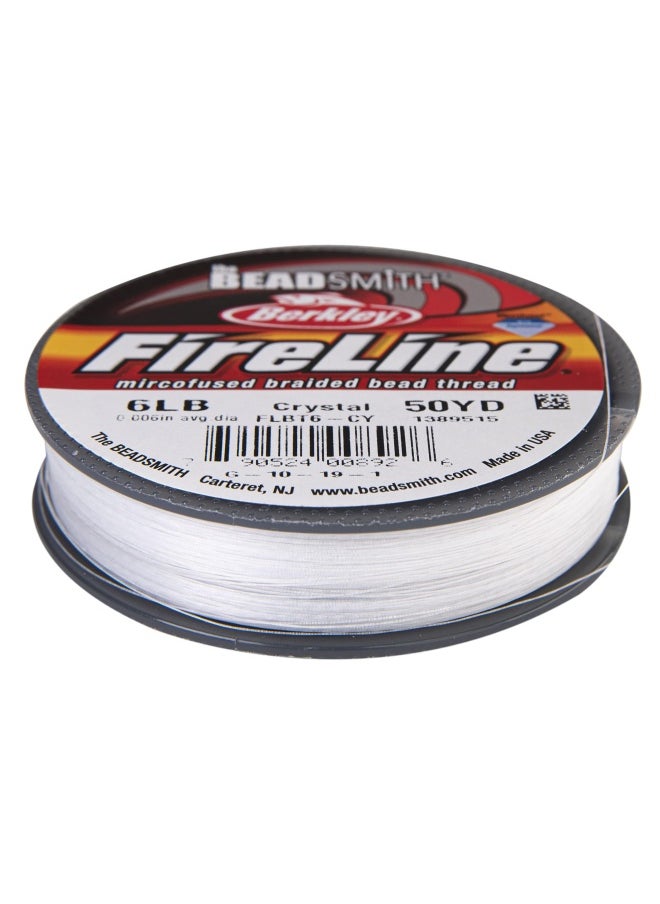 Generic - The Beadsmith Fireline By Berkley   Micro-Fused Braided Thread   6Lb. Test  006  .15Mm Diameter  50 Yard Spool  Crystal Color   Super Strong Stringing Material For Jewelry Making And Bead Weaving - Image 1