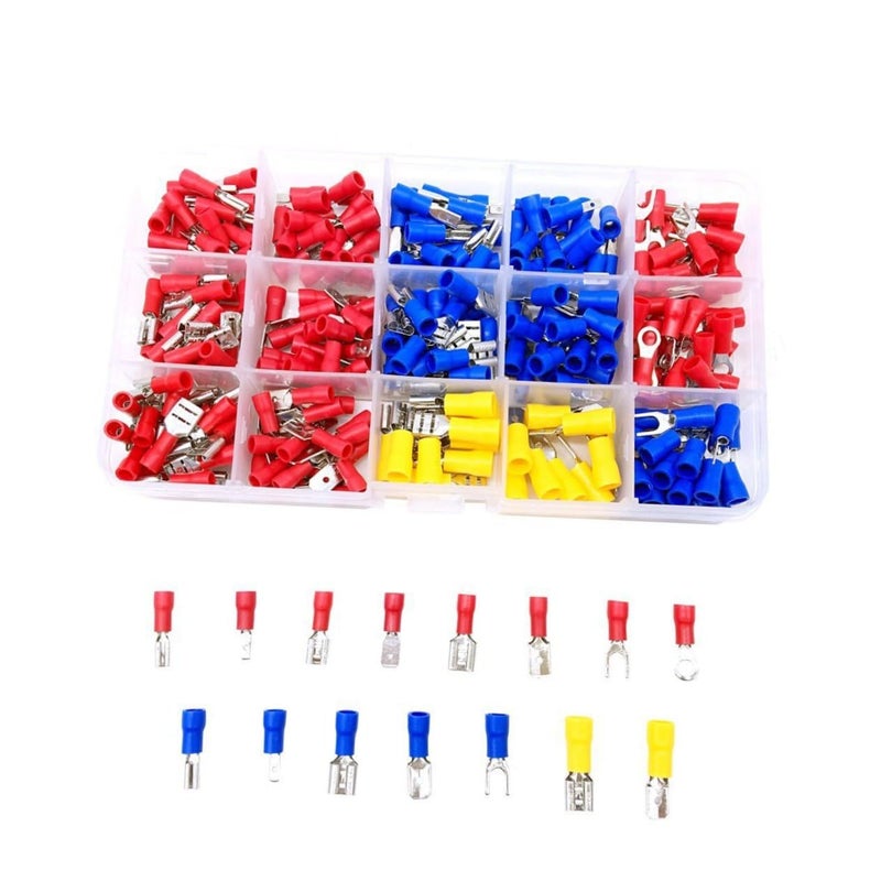 مجموعة كتلة طرفية بالضغط البارد 280 قطعة تشكيلة موصلات أسلاك كباسات كابلات - Image 2