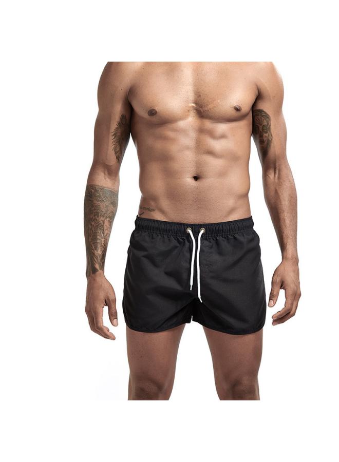 New European And American Summer Fitness Pants Men's Comfortable Breathable Solid Color Running Leisure Sports Training Shorts 