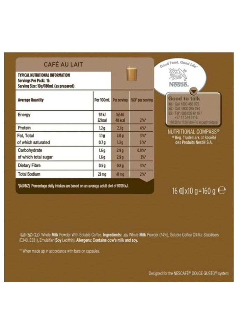 nescaf_dolce_gusto - كافيه أو لايت 16 كبسولة من 10 جم - 160 جم - Image 1