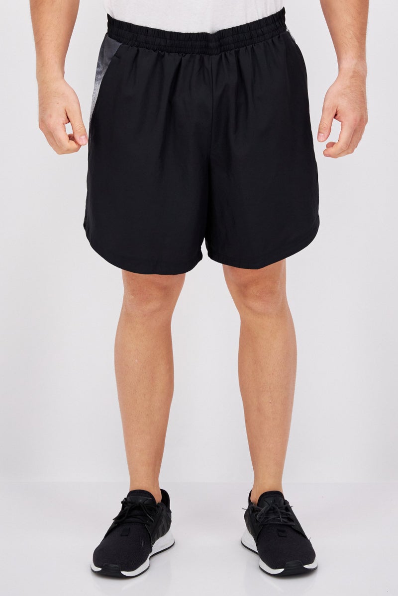 Adidas Men Sportswear Fit 7 Inseam Training Shorts, Black/Grey - Image 1