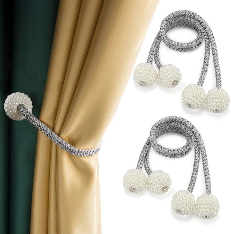 Ad Fresh Magnetic Solid Curtain tiebacks Curtain Clips Rope Hold Backs Curtain Weaving Holder Buckles for Home Office Decoration - Image 5