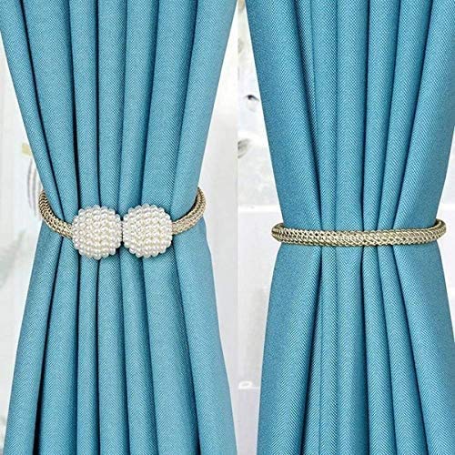 Ad Fresh Magnetic Solid Curtain tiebacks Curtain Clips Rope Hold Backs Curtain Weaving Holder Buckles for Home Office Decoration - Image 3