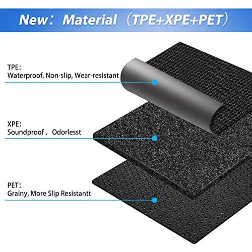 TAPTES for Tesla Model S Floor Mats 2019 2018 2017 2016 2015, Premium All Weather Anti-Slip Waterproof Floor Liners Car Interior Accessories - Compatible for Model S 2015-2019 (3 Pieces/Set) - Image 5