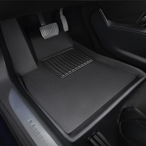 TAPTES for Tesla Model S Floor Mats 2019 2018 2017 2016 2015, Premium All Weather Anti-Slip Waterproof Floor Liners Car Interior Accessories - Compatible for Model S 2015-2019 (3 Pieces/Set) - Image 2