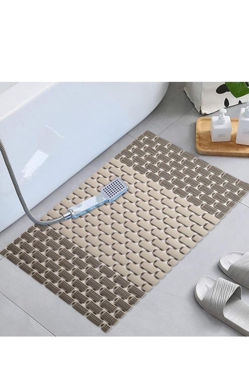 Non-Slip Rubber Bath Mat – Strong Suction Cup & Drain Holes – Ideal for Bathroom, Shower, Toilet - Image 1