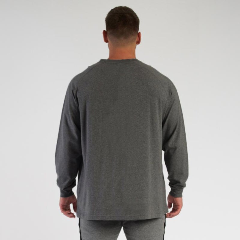 Men's Fitness Sports plus size muscle clothes autumn and winter long sleeve T-shirt casual running long sleeve - Image 5