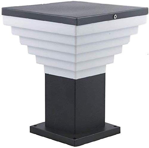 WHITERAY WHITERAY Metal gate Light for Home gate Modern Design Stairs Shape Waterproof Outdoor Lamp Staircase Step Design Black White Metal and PVC BULBNOT Included Pack of 2  - Image 5