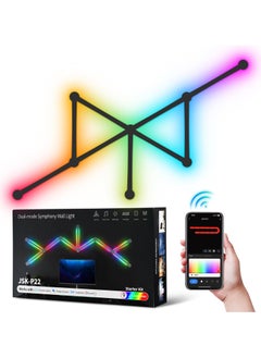 جوشبيرغ مصابيح حائط LED بتقنية WiFi RGB لإضاءة جو الغرفة المخصصة للألعاب والمنزل  - Image 1