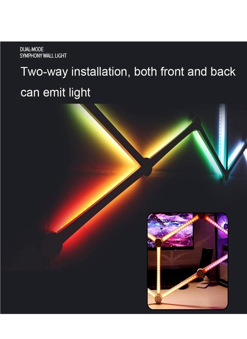 Joshberg - 9 WiFi LED Wall Lights Smart Music Sync Rhythm APP Intelligent Control RGB Atmosphere Light for Gaming Room Home - Image 1