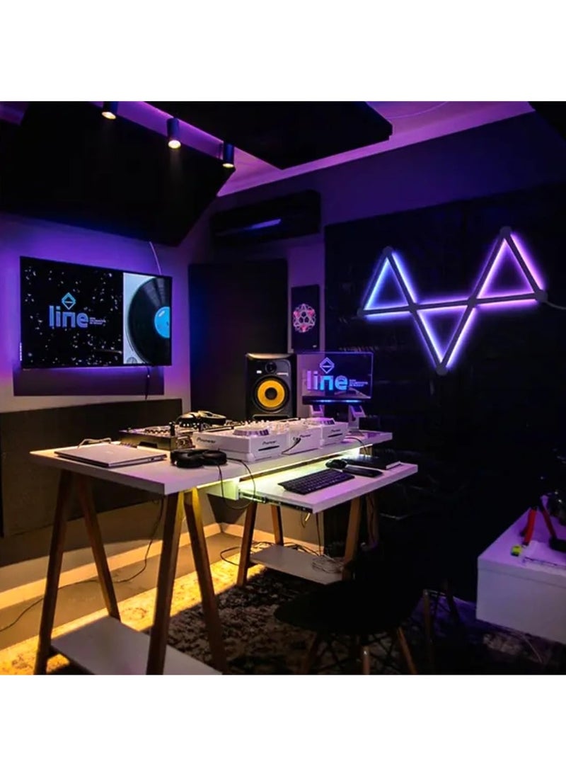 Joshberg - 9 WiFi LED Wall Lights Smart Music Sync Rhythm APP Intelligent Control RGB Atmosphere Light for Gaming Room Home - Image 1