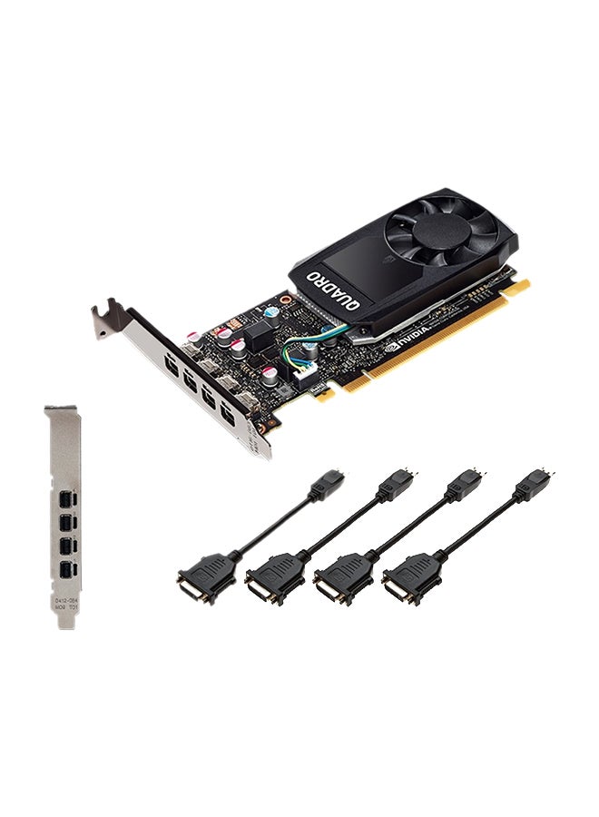 بطاقة رسومات DDR5 رباعية النواة بسعة 2 جيجابايت أسود