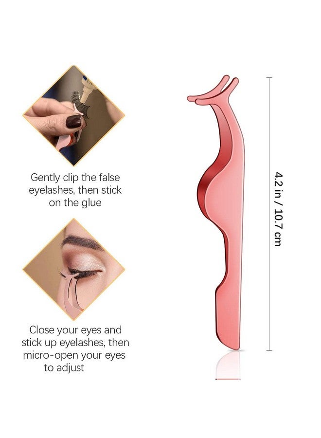 Leipple False Eyelashes 5 Pairs - Professional Reusable 3D Mink Lashes - Handmade Natural Thick Fluffy Fake Eyelashes with Stainless Steel Eyelash Tweezers (Bomb) - Image 4