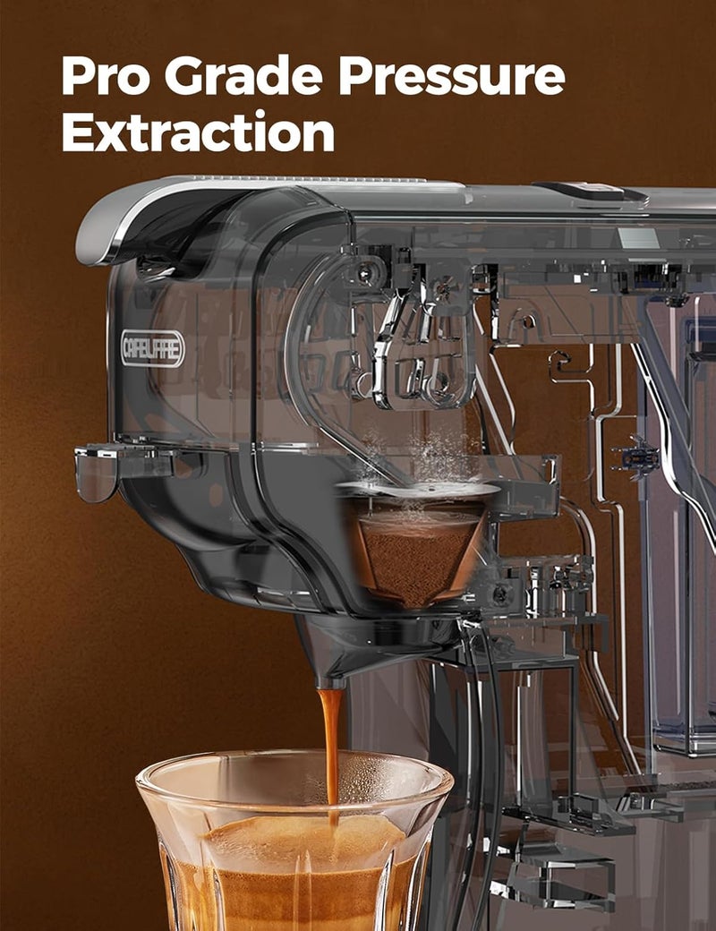 Cafelffe Capsule Coffee Machine 3in1, Hot Cold Brew Coffee Maker with 600ML Detachable Water Tank- For NS & DG Capsule And Coffee Powder (Matte Black) - Image 5
